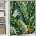 thumbnail image 6 of GOSMITH Palm Leaves Decorative Tropical Palm Leaves Jungle Leaf Outdoor Shower Curtain for Bathroom Decoration White, 6 of 7