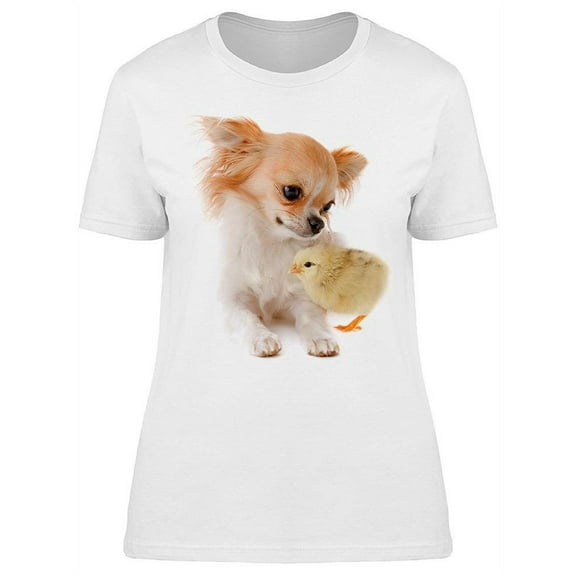 Adorable Chihuahua And Chick T-Shirt Women -Image by Shutterstock, Female 3X-Large