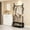 Black, variant on Rolling Clothes Rack for Bedroom, Metal Clothes Rails with Storage Basket and Wheels, Free Standing Bedroom Clothing Garment Rack for Closet, Laundry, Shop,175 x 80/100 x 32 cm, White/Black/Gold