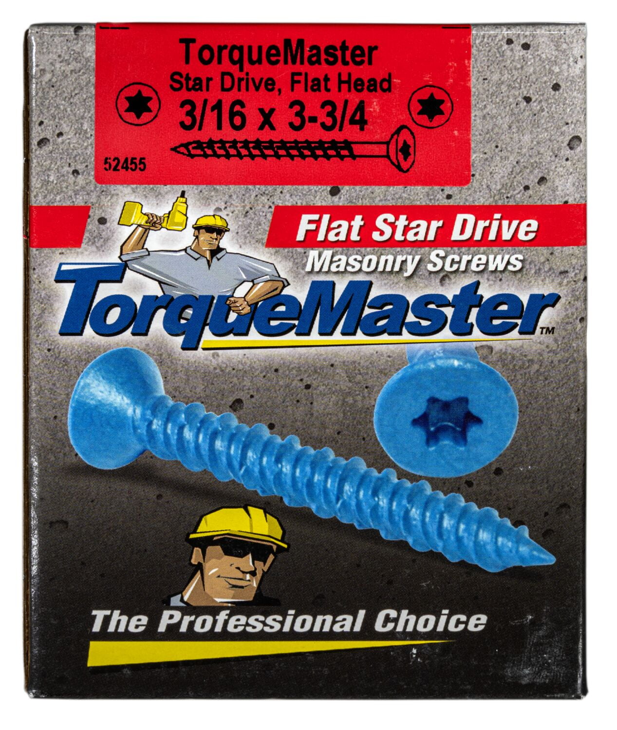 3/16 x 3-3/4 TorqueMaster Flat Head Masonry Screws