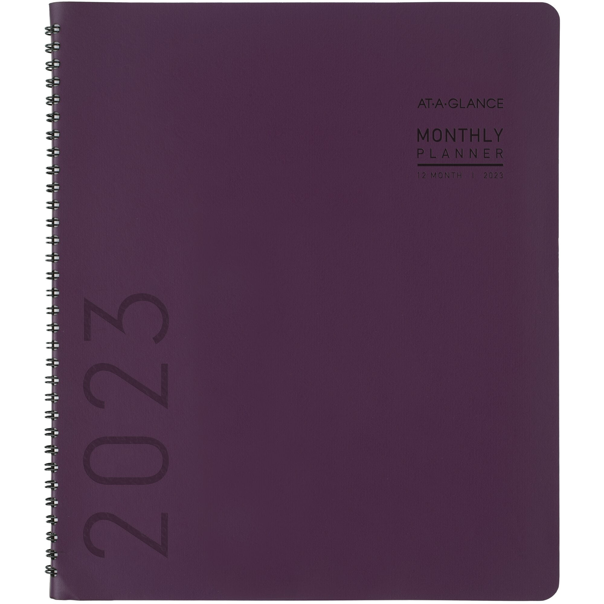 AT-A-GLANCE Contemporary 2023 Monthly Planner Merlot Large 9 x 11 - Monthly