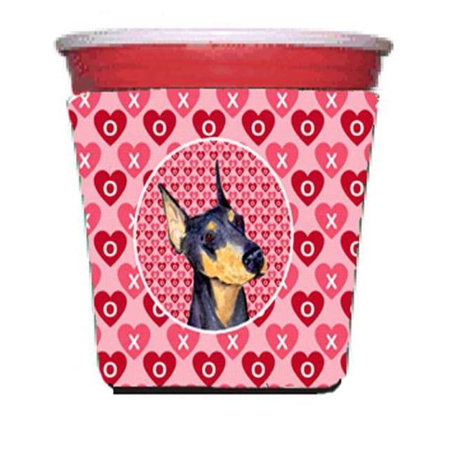 Carolines Treasures SS4495RSC Doberman Red Solo Cup bottle sleeve Hugger - 16 To 22 oz.