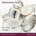 thumbnail image 4 of Anolon  Nouvelle Copper 11-Piece Mixed Cookware Set, Silver and Black, 4 of 10