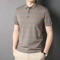 thumbnail image 4 of Men's High-Quality Cotton Business Striped Polo Shirt, 4 of 4