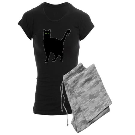 

CafePress - Black Cat Silhouette - Women s Dark Pajamas