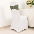 thumbnail image 2 of Efavormart 5 Pack Sage Green Premium Crushed Velvet Ruffle Chair Sashes, Decorative Wedding Chair Bands, 2 of 11