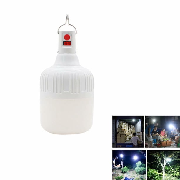 Lámpara portátil Luces de mercado nocturno, luces para acampar al aire libre, luces de emergencia, luces de pie, tiendas de campaña LED, luces súper brillantes, 100w, 10-20H, pantalla de potencia JAMW Sencillez