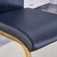 thumbnail image 4 of TesNus Bar Stool PU Leather Black C-Shaped Gold Metal Legs 42.5 Inch for Kitchen, 4 of 10