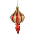 thumbnail image 3 of Northlight 8ct Red and Gold Shatterproof Finial Christmas Ornaments, 4.75", 3 of 5