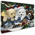 thumbnail image 2 of Trademark Fine Art 'Curious Christmas Pups' Canvas Art by Jenny Newland, 2 of 3