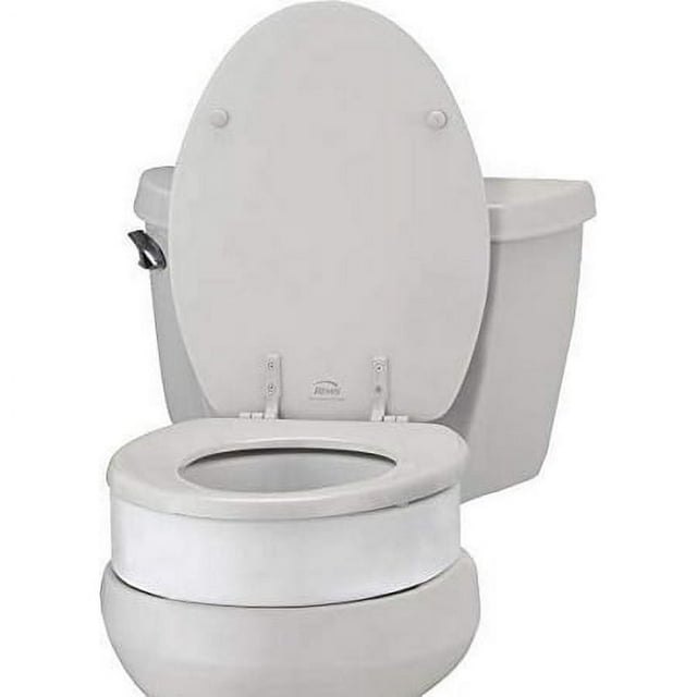 NOVA Medical Products Toilet Seat Riser, Raised Toilet Seat (For Under Seat), White