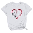 thumbnail image 2 of Meichang T-Shirts de la Saint-Valentin pour Femmes Mignons avec Cœur d'Amour T-Shirts Graphiques de Fête Manches Courtes Hauts Col Rond Coupe Ample T-Shirts Tendance T-Shirts, 2 of 3