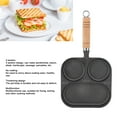 thumbnail image 3 of Sartén para huevos ANGGREK Sartén Dividida para parrilla 3 tazas Mango de madera Maciza, 3 of 7
