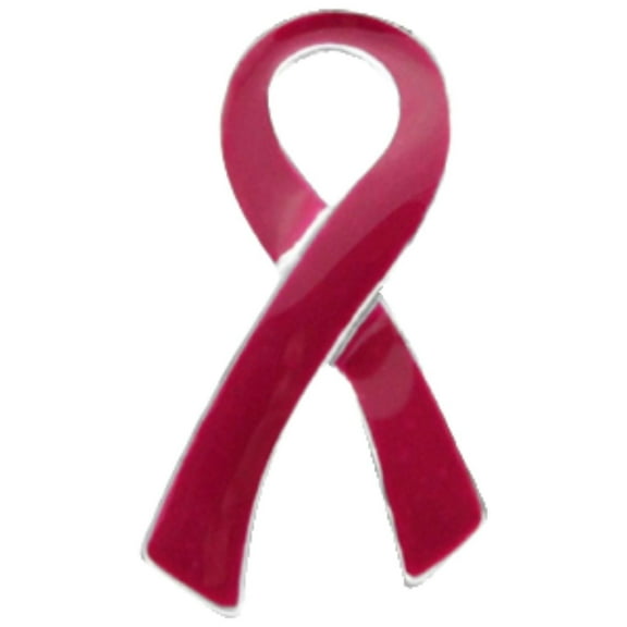 Large Flat Burgundy Ribbon Pins