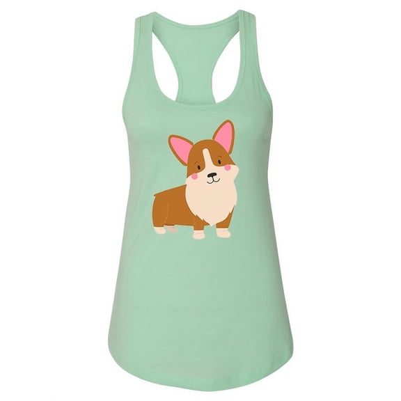 A Cute Corgi Dog Tank Women -Image by Shutterstock, Female Large