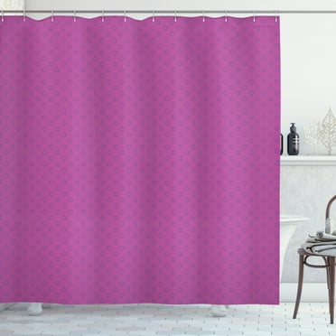 Ambesonne Abstract Shower Curtain, Geometric Funky Motif Art, 69"Wx84"L, Fuchsia and Royal Blue