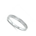 thumbnail image 4 of Women's White Cubic Zirconia Ring .925 Sterling Silver Stackable Band Jewelry Female Male Size 5, 4 of 4