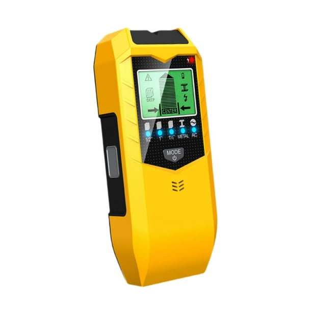 Detectores de vigas de pared 5 en 1, detectores de vigas, herramienta de detección, ligeros y electrónicos. Amarillo