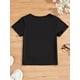 thumbnail image 2 of Young Girl Solid Color Casual Short Sleeve T-Shirt, 2 of 6