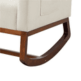 thumbnail image 6 of Yaheetech Polyester Upholstered Rocking Chair with Rubber Wood Legs for Living Rooms, Beige, 6 of 7