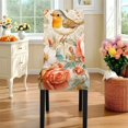 thumbnail image 3 of TSOVTHRID Bird Peony Rose Flower Print 7 Pcs Table Cloth with Chair Covers Set Easy-Clean Elastic Rectangle Tablecloth with Seat Slipcover Set for Home Restaurant Hotel Decor, 3 of 6