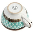 thumbnail image 4 of Meritage Otis 6 Piece 27 Ounce Stoneware Soup Bowl with Handle Set in Turquoise, 4 of 6