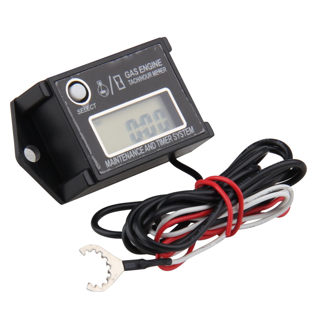 Waterproof Tiny Tach Digital Hour Meter Tachometer Adjustable Job Timer Power Resettable Digital