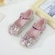 thumbnail image 4 of Zapatos de cuero para niñas, tacón alto, otoño, lentejuelas, moda, niña pequeña, zapatos de princesa de cristal, 4 of 6