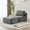 Grey, variant on CQSXDA Memory Foam Compressed Sofa In Corduroy Fabric With Movable Ottoman For Living Room And Pet-Friendly Design