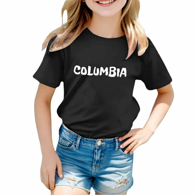 TZEWGL Tees For Infnat City Place Name Theme Printed Crew Neck Short Sleeve Blouse For Toddlers size 7-8T