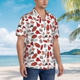 thumbnail image 5 of Haiem Red Food Printed Hawaiian Shirt for Men - Men’s Casual Beach Summer Shirts - Stretch Fabric with Modern Fit-Small, 5 of 9