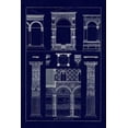 thumbnail image 2 of Buhlmann, J. 11x14 White Modern Wood Framed Museum Art Print Titled - Arcades (Blueprint), 2 of 4