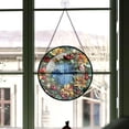 thumbnail image 3 of Wreath Stained Glass Suncatcher Ornament, Wreath Christmas, Wreath Stained Glass Decor, Family Christmas Ornament, Christmas Birthday Gifts for Dad Vz4AOh, 3 of 5