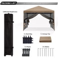 thumbnail image 3 of ABCCANOPY 10 ft x 10 ft Easy Pop up Outdoor Canopy Tent With Netting, Khaki, 3 of 6