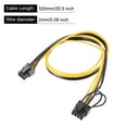 thumbnail image 2 of PCIe Cable 6 Pin Male to 8 Pin (6+2) Male GPU Power Supply Cable PCI Express Power Adapter Cable 520mm/20.5", 2 of 6