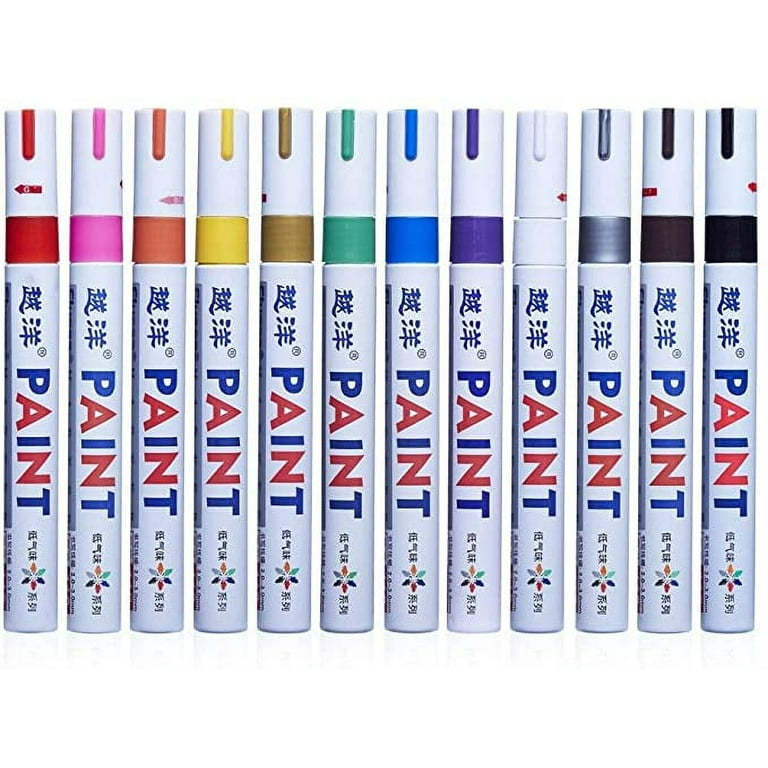 Qingy-12 Pieces Waterproof Permanent Tire Marker Durable Paint Pen, Other