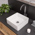 thumbnail image 1 of Pemberly Row White 16" Modern Square Above Mount Ceramic Sink, 1 of 5