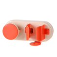 thumbnail image 2 of Estante de almacenamiento con taza para uso doméstico Soporte funcional para cepillos de dientes de pared de color rosa y naranja, 2 of 7