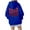 Blue, variant on MuXi Women's Oversized Letter Print Hoodie Soft Pullover Sweatshirt Casual Loose Fit Comfortable Daily Wear (Grey,M)