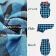 thumbnail image 3 of 3Piece Plaid Pet Shirt Dog Polo Shirts with Bow Tie Classical Buffalo Pet Clothes Breathable Cats T-Shirt for Small Medium Dogs Puppy 3Colors L, 3 of 4