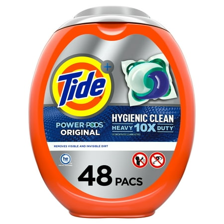 Tide Hygienic Clean Heavy 10x Duty Power PODS Original Laundry Detergent Liquid Pacs - 48ct
