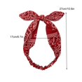 thumbnail image 5 of Paquete de 6 diademas con estampado de cachemira y nudo elástico con estampado retro para la cabeza, diadema con lazo para orejas de conejo para mujeres y niñas, 5 of 5