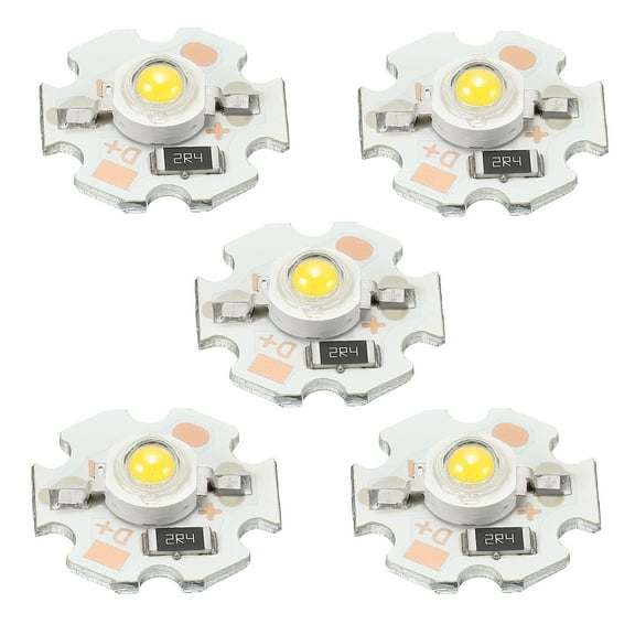 Uxcell 3W 280lm 3000-3200K 20mm 5VDC COB LED Light Chip Beads Energy Saving Bulb Warm White 10 Pack