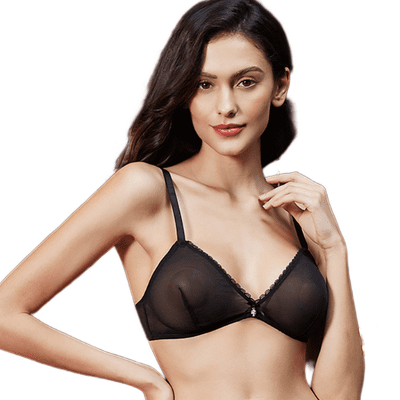 Varsbaby Women's Sexy Lace See Through Underwear Wirefree bras