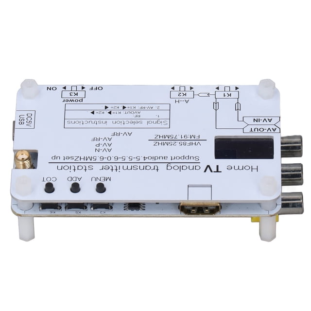 Estacia de Transmisor Analógico de TV en El Hogar, Transmisor de televisión Analógica Multifuncional 1080p Hd Con Antena para Video de Sonido