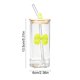 thumbnail image 4 of Vaso de agua de vidrio con tapa y pajita | Vaso con decoración de mariposa desmontable | Vaso reutilizable para café y bebidas frías, 4 of 6