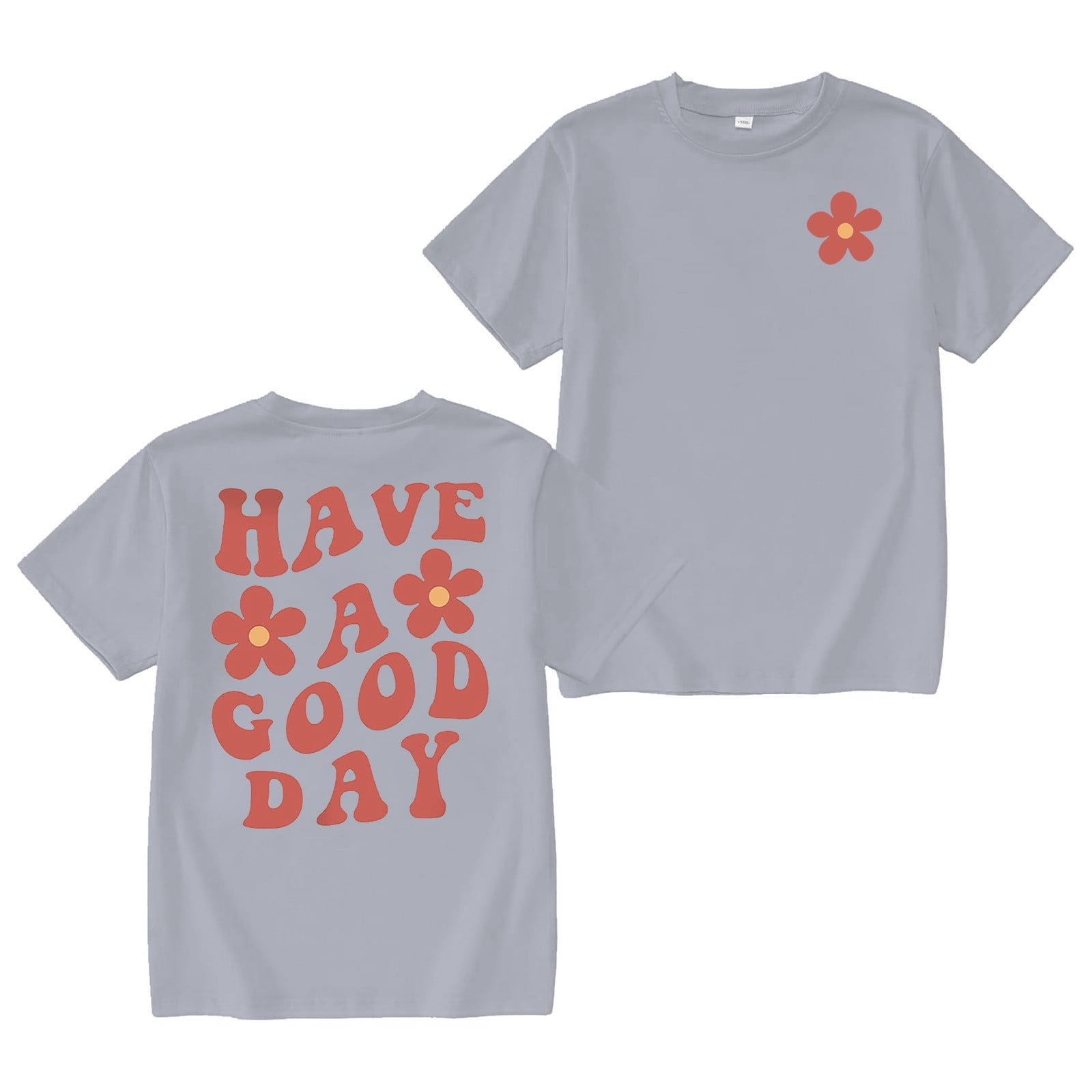 トップス Y's girl&flower print design t-shirts Kids Girl'S Graphic Flower Letter Print Tee Shirt Round Neck Short