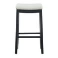 thumbnail image 5 of Linon Cessford 32" Backless Indoor Bar Stool, Black with White Faux Leather, Includes 1 Stool, 5 of 11