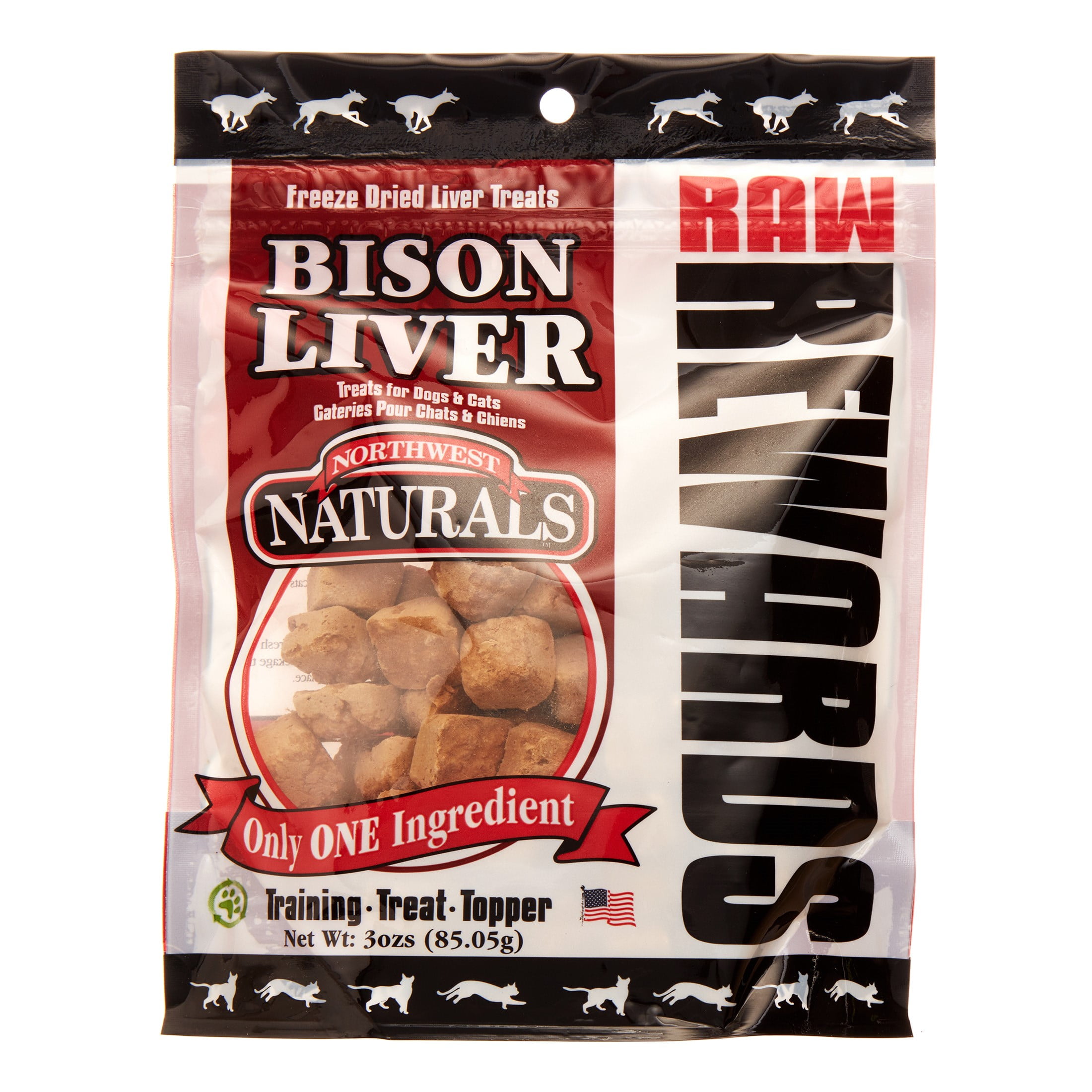 NW Naturals Raw Rewards Bison Liver Freeze Dried Dog Treats, 3 Oz