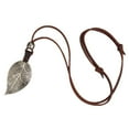 thumbnail image 1 of lionlar Statement Necklace Leather Rope with Alloy Carved Pendant, 1 of 4